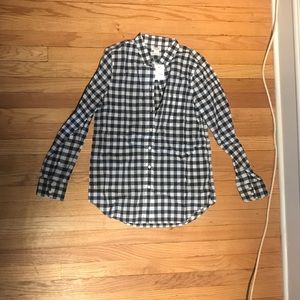 j crew factory / gingham classic button down shirt